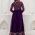 wine georgette embroidered anarkali gown with heavy embroidered georgette dupatta