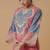 Pink floral print linen co-ord set for women