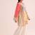 Pink floral print linen co-ord set for women
