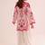 Pink floral print linen co-ord set for women