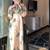 Green floral print crepe co-ord set for women