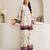 Off white floral print crepe co-ord set for women