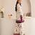 Off white floral print crepe co-ord set for women