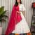 White Embroidery and sequins Aari mirror Roman Silk Blend Lahenga Choli Set