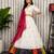 White Embroidery and sequins Aari mirror Roman Silk Blend Lahenga Choli Set