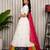 White Embroidery and sequins Aari mirror Roman Silk Blend Lahenga Choli Set
