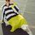 Black stripes print linen co-ord set for women