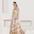 Off-white floral print crepe maxi western dress for women