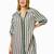 Green stripes print linen maxi western dress for women