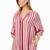 Pink stripes print linen maxi western dress for women