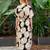 Black floral print crepe maxi western dress for women