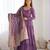 solid roman silk blend chanderi flared anarkali pant and dupatta set