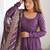  solid roman silk blend chanderi flared anarkali pant and dupatta set