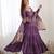  solid roman silk blend chanderi flared anarkali pant and dupatta set