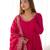  solid roman silk blend chanderi flared anarkali pant and dupatta set