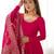  solid roman silk blend chanderi flared anarkali pant and dupatta set