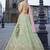 Women's Sage Green Embroidered Georgette Lehenga Choli with Blush Pink Dupatta for Wedding & Festive Wear