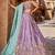 Women's Lavender Embroidered Georgette Lehenga Choli with Aqua Blue Dupatta