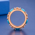 Luxury Sterling Silver& Rose Gold Platted Turquoise & Diamond Band Ring