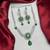 emerald green bridal jewellery set, silver cz necklace earrings, wedding choker set
