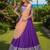 Violet Silk Semi Stitched Lehenga Choli with Meena Weaving Work