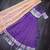 Violet Silk Semi Stitched Lehenga Choli with Meena Weaving Work