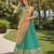 Blue Silk Semi Stitched Lehenga Choli with Meena Weaving Work