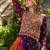 Multicolor Georgette Free Size Stitched Navratri Lehenga Choli with Kutchi Gamthi Work