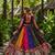 Multicolor Georgette Free Size Stitched Navratri Lehenga Choli with Kutchi Gamthi Work