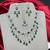 emerald green bridal necklace set, cz diamond choker, maang tikka earrings