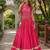 Red Cotton Free Size Stitched Navratri Lehenga Choli with Gota Patti & Mirro Work