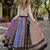 Multicolor Cotton Free Size Stitched Navratri Lehenga Choli with Gota Patti & Mirro Work