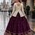 Maroon Silk Free Size Stitched Lehenga Choli with Embroidery & Zari Work