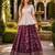 Wine Viscose Free Size Stitched Lehenga Choli with Embroidery & Sequence Work