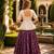 Wine Viscose Free Size Stitched Lehenga Choli with Embroidery & Sequin Work