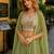 Mehendi Georgette Free Size Stitched Lehenga Choli with Embroidery & Beads Work