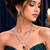 emerald green cubic zirconia bridal necklace and earrings set, art deco style