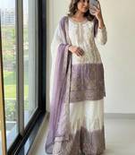 Dual Colour Palazzo Suit Set Wedding Wear Suit Set 
