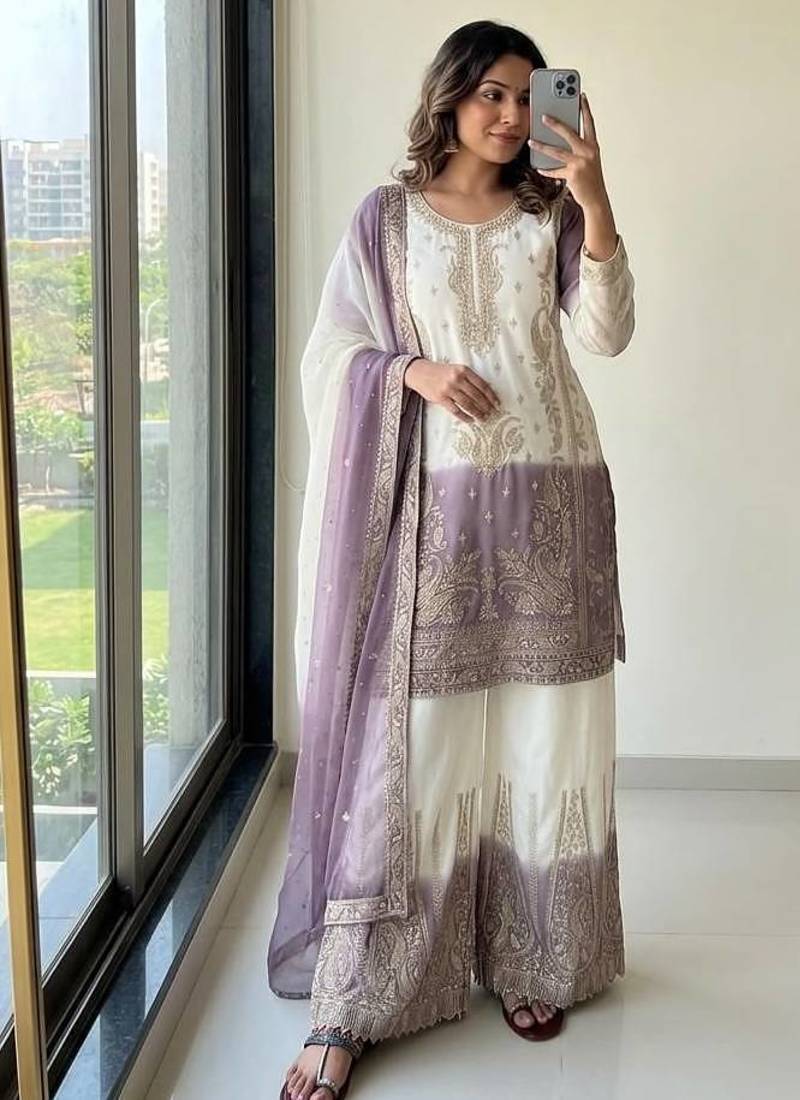 Dual Colour Palazzo Suit Set Wedding Wear Suit Set 