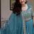 Aqua Blue Silk Blend Embroidered Lehenga Choli Set With Dupatta