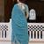 Aqua Blue Silk Blend Embroidered Lehenga Choli Set With Dupatta