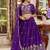 Purple Faux Crepe Silk Embroidered Lehenga Choli