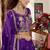 Purple Faux Crepe Silk Embroidered Lehenga Choli