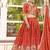 Orange Faux Crepe Silk Embroidered Lehenga Choli