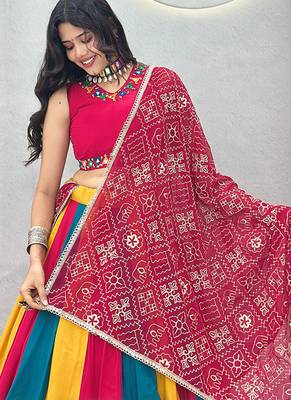 Navaratri Special Cotton Blend Lehenga Choli In Multi Color 3