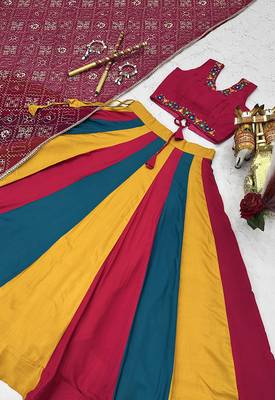 Navaratri Special Cotton Blend Lehenga Choli In Multi Color 4