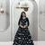 Black Cotton Blend Ribbon Work Navaratri Lehenga Choli