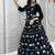 Black Cotton Blend Ribbon Work Navaratri Lehenga Choli