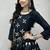 Black Cotton Blend Ribbon Work Navaratri Lehenga Choli