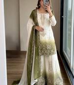 Designer Palazzo Set Dual Colour Suit Set Party Wear Suit